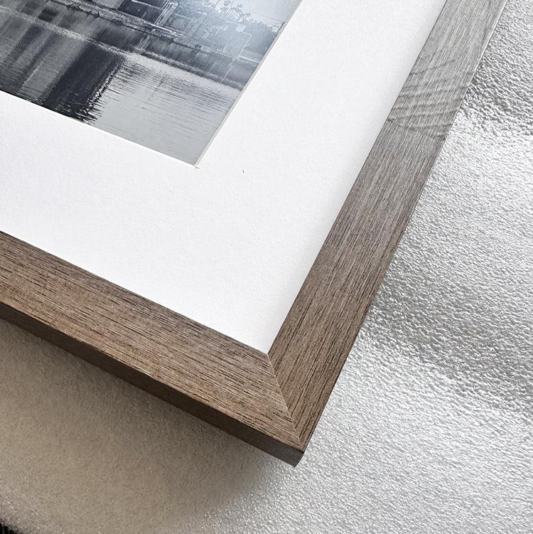 Photoframesandart New - 12x12" For 8x8" Wooden Washed Walnut Effect Photo Frame | Hartland Collection