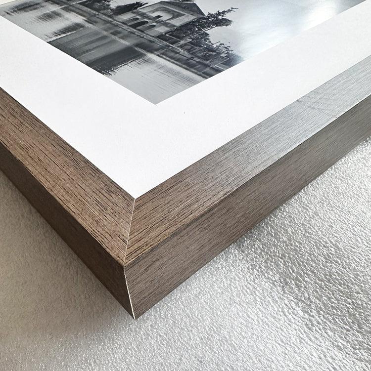 Photoframesandart New - 12x12" For 8x8" Wooden Washed Walnut Effect Photo Frame | Hartland Collection
