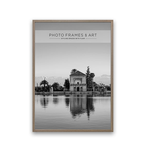 Photoframesandart New - 50x70cm Wooden Washed Walnut Effect Poster Frame | Hartland Collection