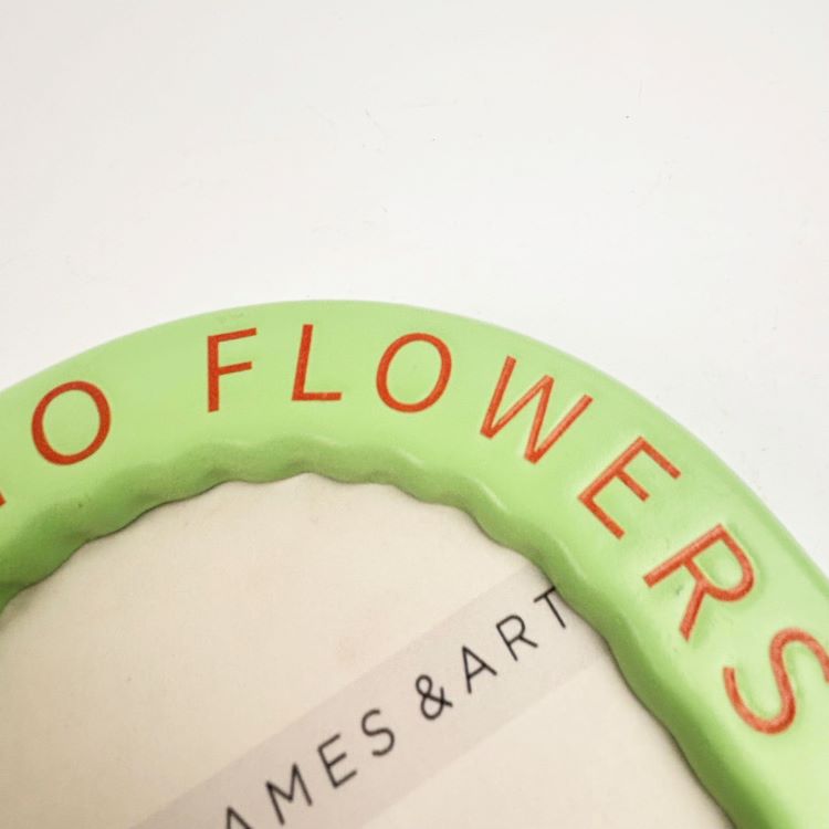 Photoframesandart No Rain No Flowers Green Frame | 6x4"