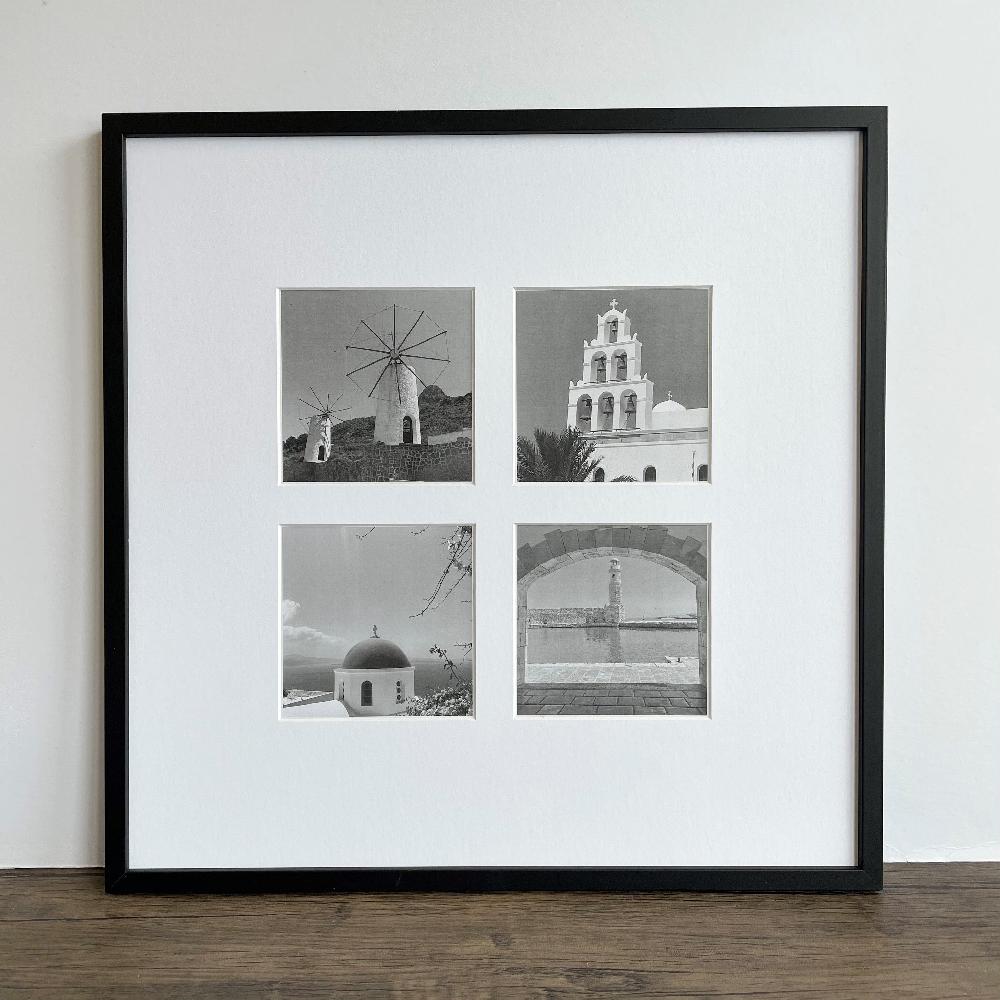 photoframesandart Oversized Mount 5x5" Black Multi Photo Frame - 18x18" Collage Frame | Signature Collection