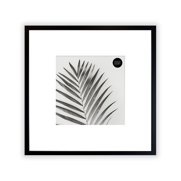 photoframesandart Oversized Mount Wooden 14x14" Black Frame For 8x8" | Signature Collection