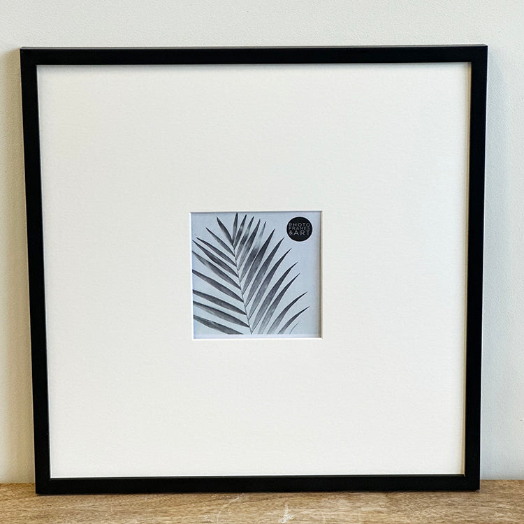 Photoframesandart Oversized Mount Wooden 16x16" Black Frame For 5x5" | Signature Collection