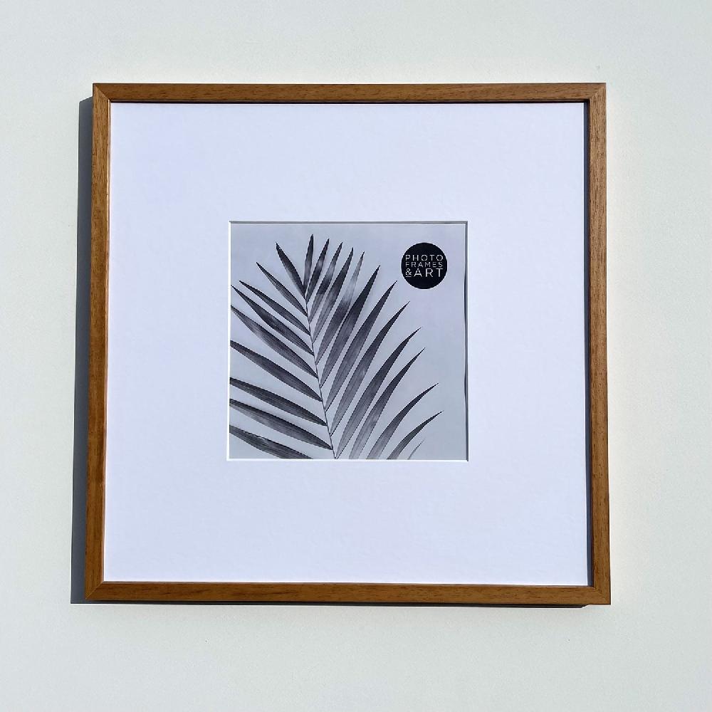 Photoframesandart Oversized Mount Wooden 16x16" Oak Effect Frame For 8x8" | Signature Collection