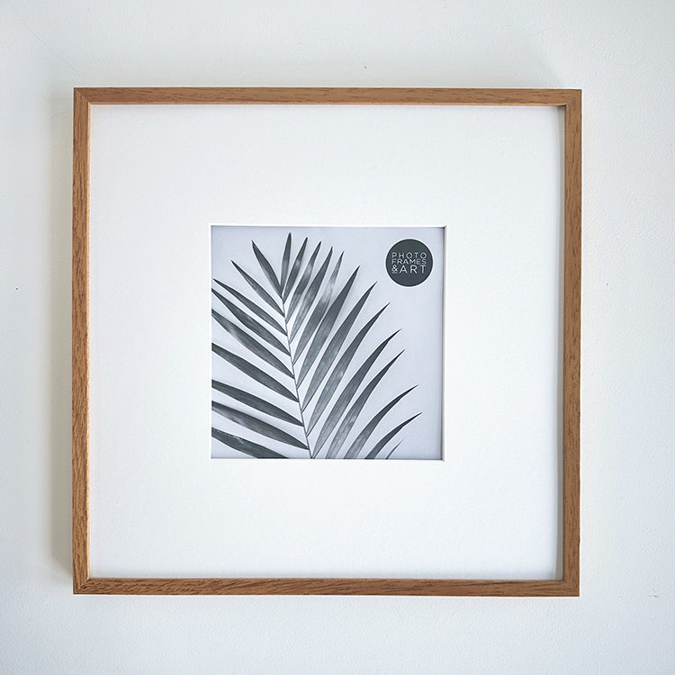 Photoframesandart Oversized Mount Wooden 16x16" Oak Effect Frame For 8x8" | Signature Collection