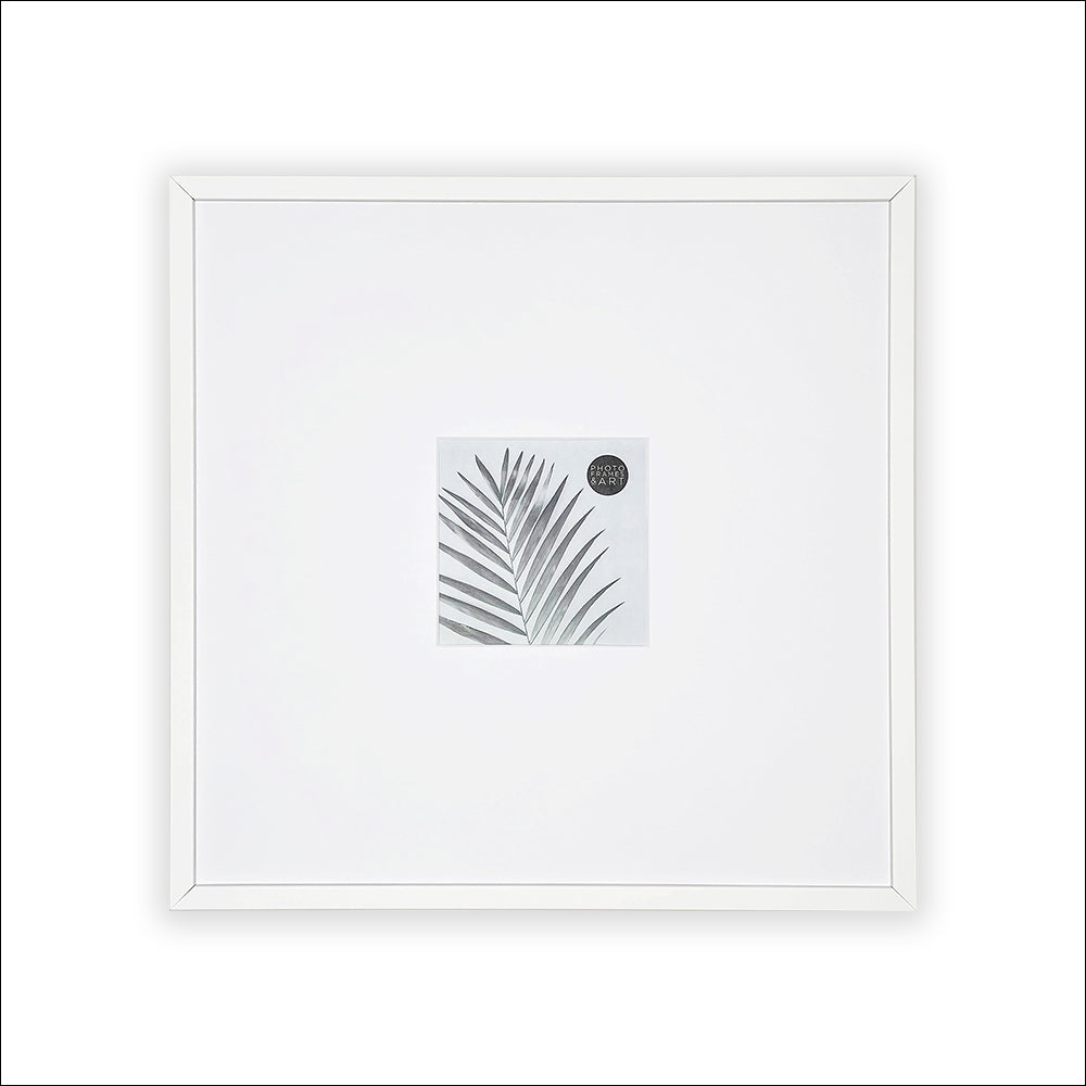 Photoframesandart Oversized Mount Wooden 16x16" White Frame For 5x5" | Signature Collection
