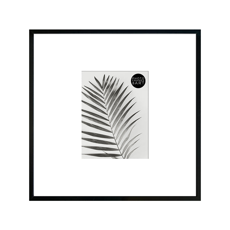 photoframesandart Oversized Mount Wooden 18x18" Black Frame For 10x8" | Signature Collection