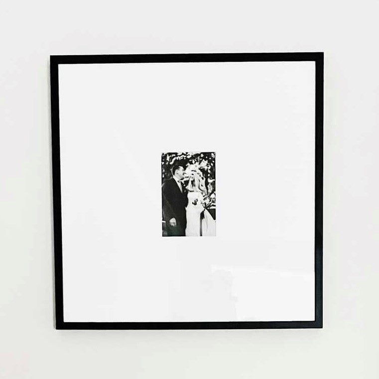 Photoframesandart Oversized Mount Wooden 18x18" Black Frame For 6x4" | Signature Collection