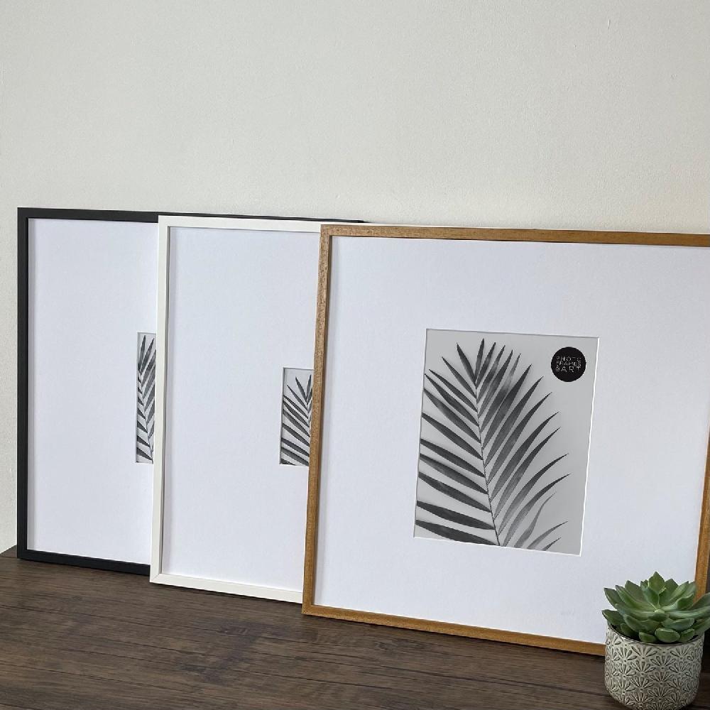 Photoframesandart Oversized Mount Wooden 18x18" Black Frame For 7x5" | Signature Collection