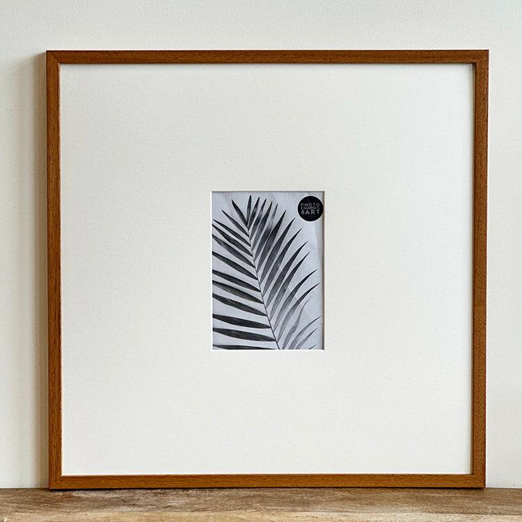 photoframesandart Oversized Mount Wooden 18x18" Oak Effect Frame For 7x5" | Signature Collection