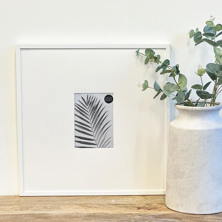Photoframesandart Oversized Mount Wooden 18x18" White Frame For 7x5" | Signature Collection