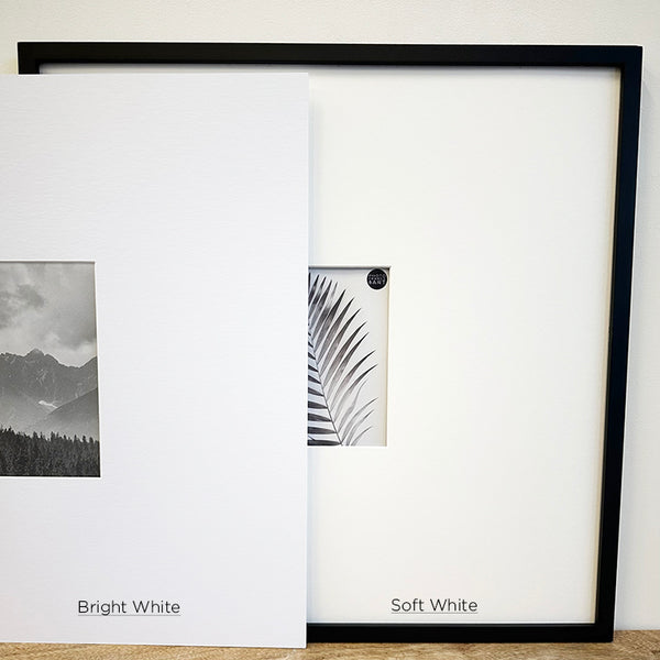 Photoframesandart Oversized Mount Wooden 20x16 Black Frame For 10x8 | Signature Collection