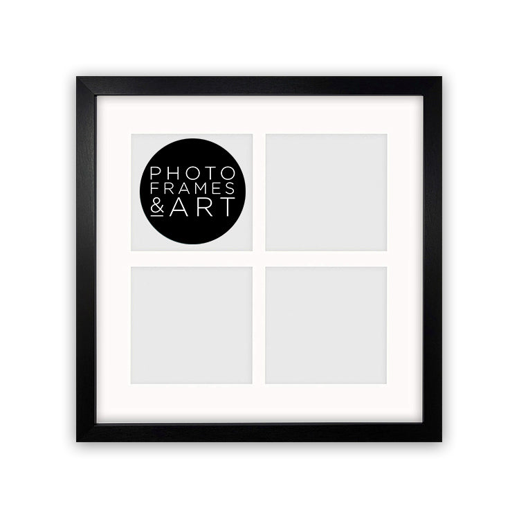 photoframesandart Oxford Multi Photo Frame 12x12" For x4 4x4" With Soft Cream Mount