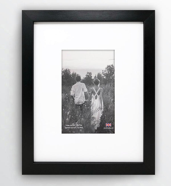 Photoframesandart Oxford Photo Frame 10x8'' For 6x4'' With White Mount