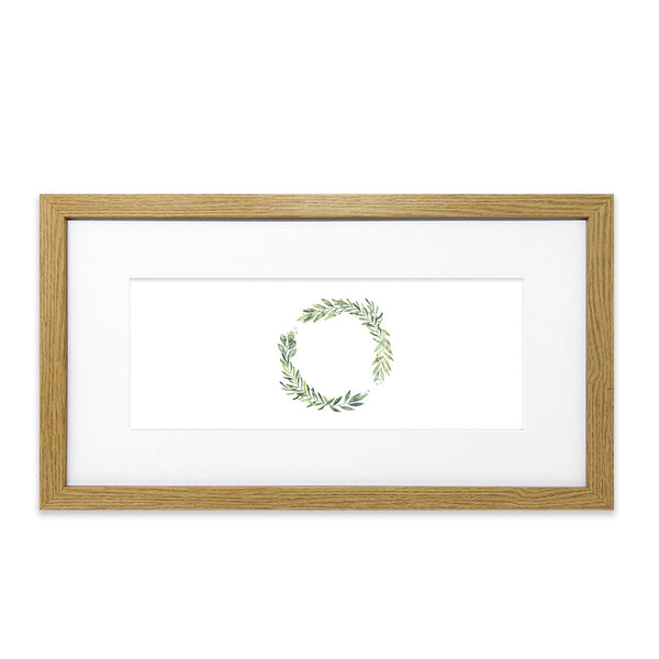 Photoframesandart Oxford Photo Frame 16x9" For 12X5" With Bright White Mount