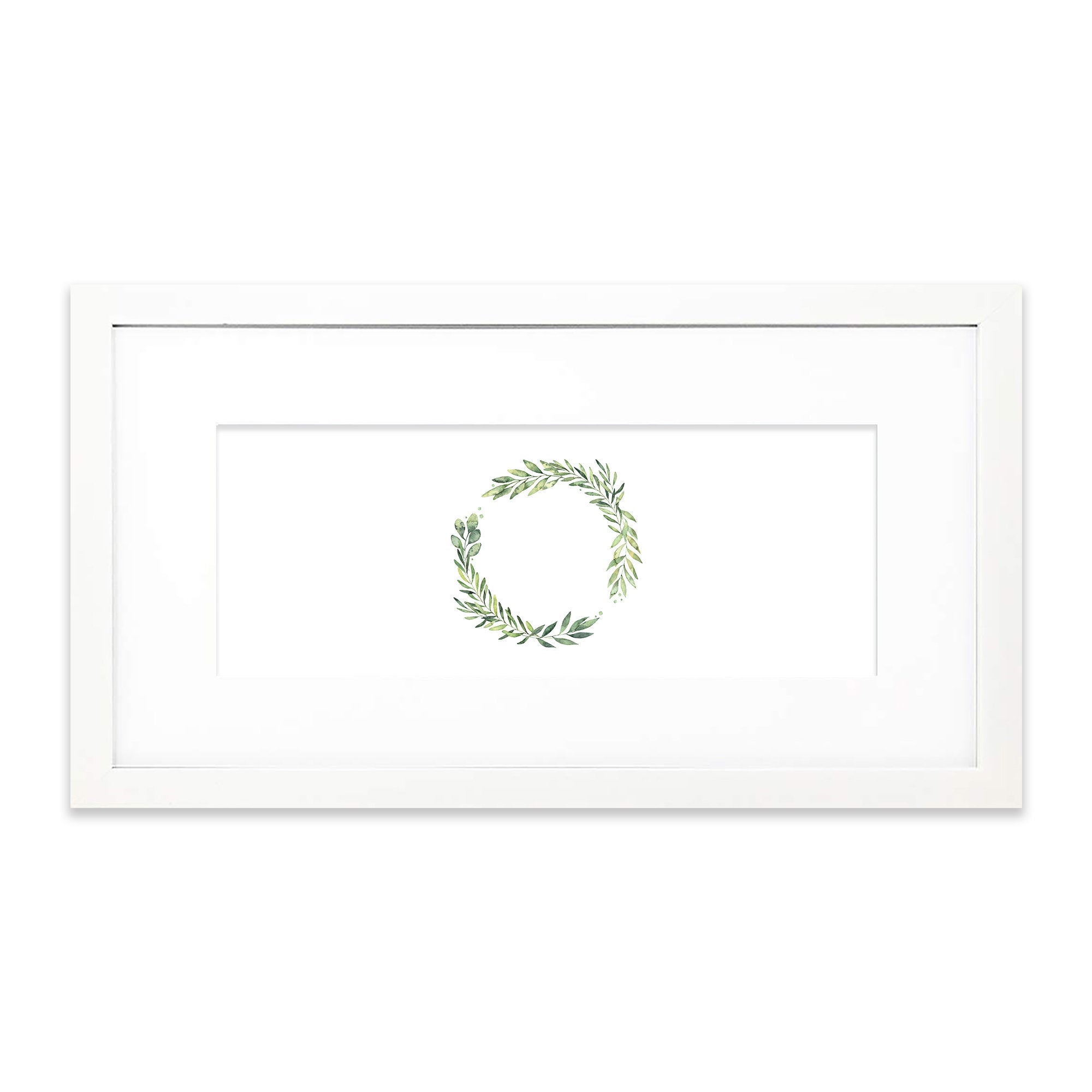 photoframesandart Oxford Photo Frame 16x9" For 12X5" With Bright White Mount