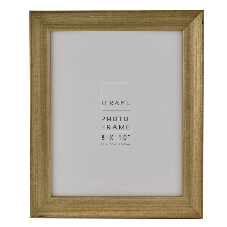 Photoframesandart 10x8" Photo Frame | Brushed Gold