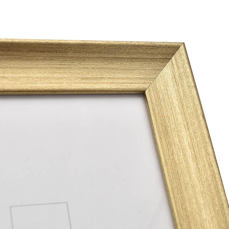 Photoframesandart 10x8" Photo Frame | Brushed Gold