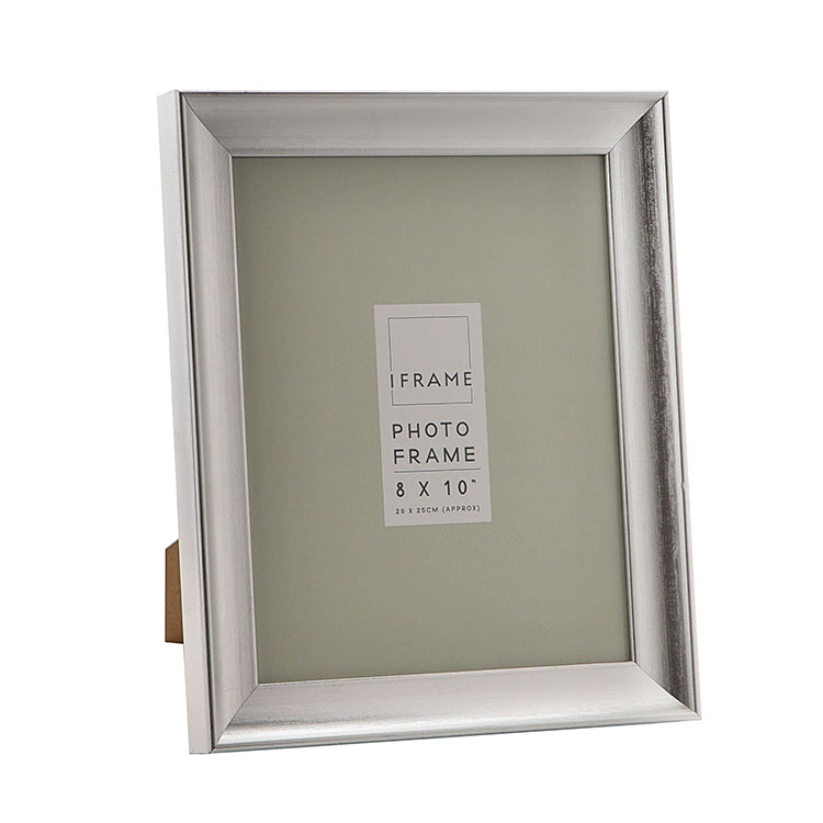 Photoframesandart 10x8" Photo Frame | Brushed Silver