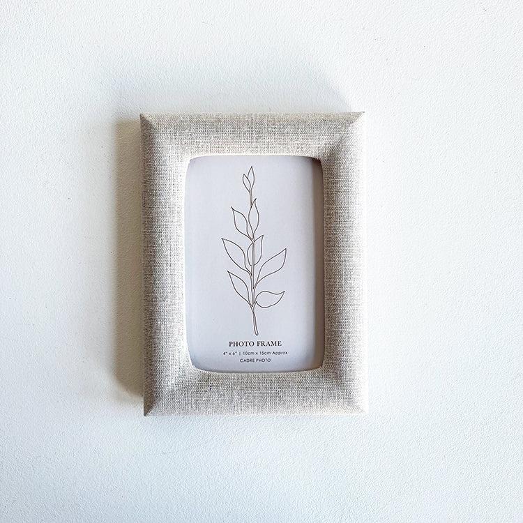 photoframesandart 6x4 Linen Photo Frame | Cream