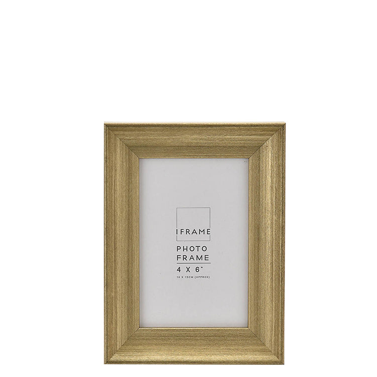 Photoframesandart 6x4" Photo Frame | Brushed Gold