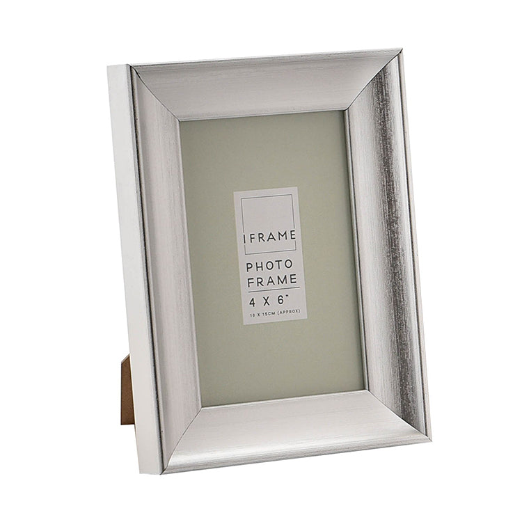 Photoframesandart 6x4" Photo Frame | Brushed Silver