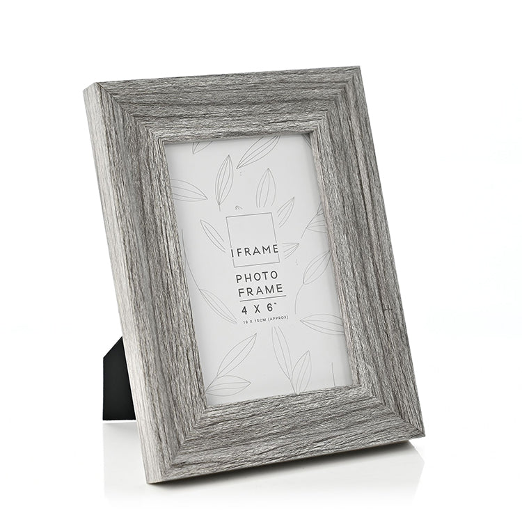 photoframesandart 6X4" Wooden Photo Frame | Mid Grey