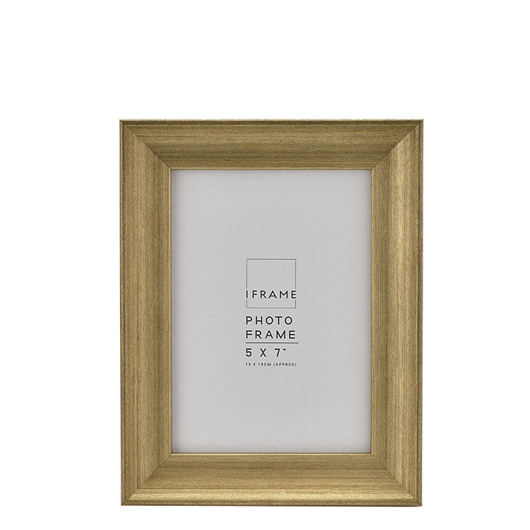 Photoframesandart 7x5" Photo Frame | Brushed Gold