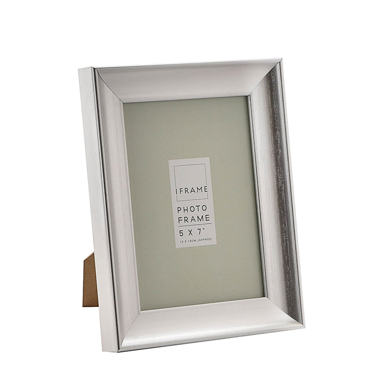 Photoframesandart 7x5" Photo Frame | Brushed Silver