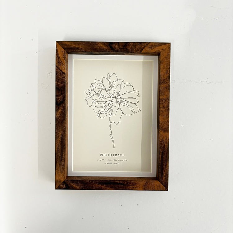 photoframesandart 7x5" Photo Frame | Dark Wood Effect photoframesandart 7x5" Photo Frame | Dark Wood Effect