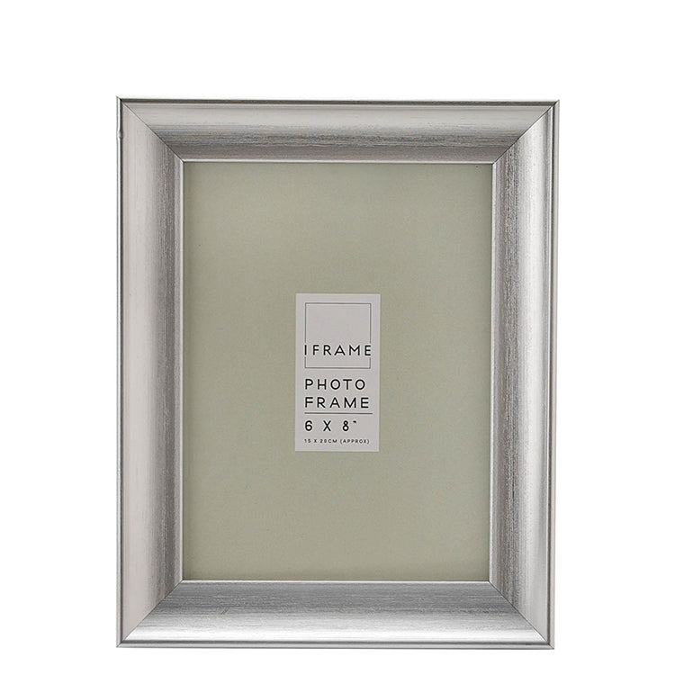 Photoframesandart 8x6" Photo Frame | Brushed Silver