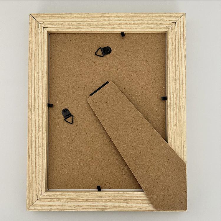 Photoframesandart 8x6" Photo Frame | Light Wood & White