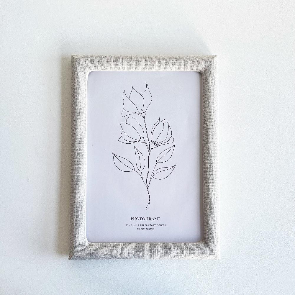 photoframesandart A4 Photo Frame Linen | Cream