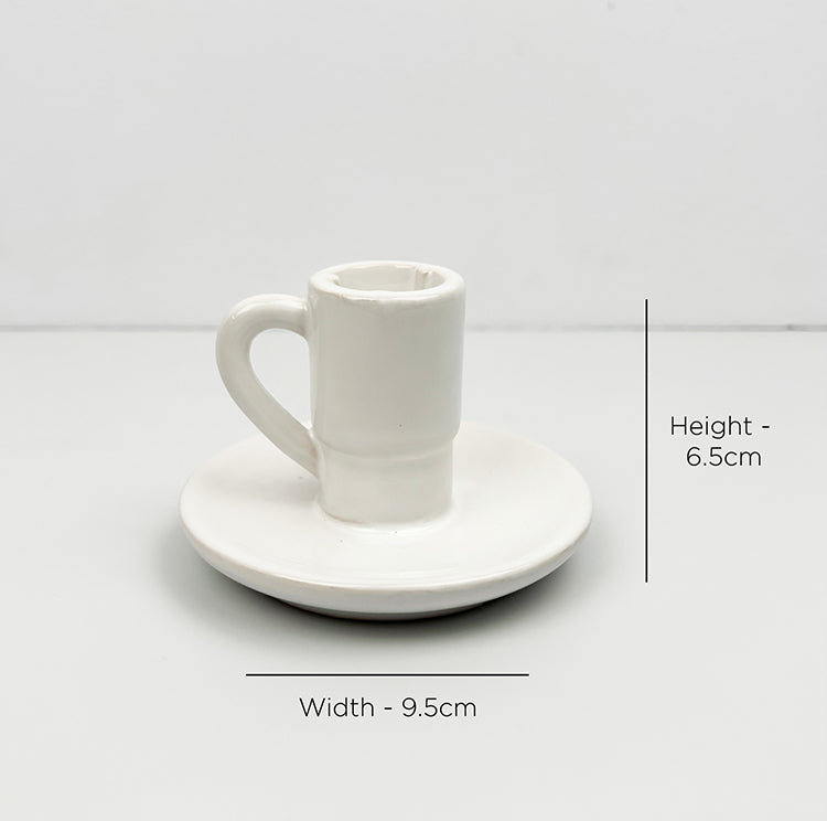 Photoframesandart Ceramic Candle Holders | Set Of 2