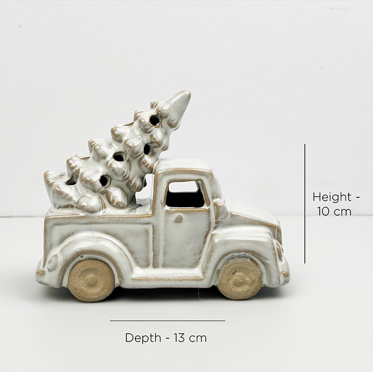 Photoframesandart Ceramic Christmas Car | LED