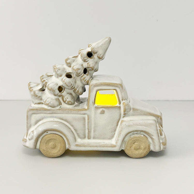 photoframesandart Ceramic Christmas Car | LED
