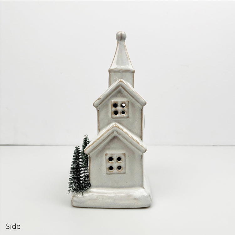 Photoframesandart Ceramic Christmas Church | LED