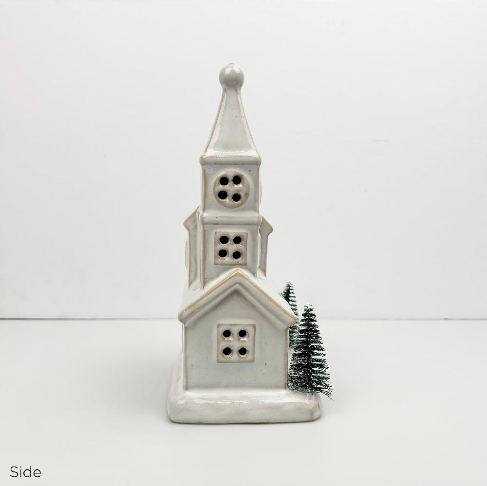 Photoframesandart Ceramic Christmas Church | LED