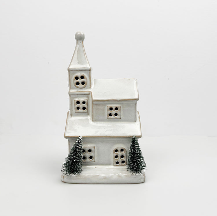 photoframesandart Ceramic Christmas Church | LED