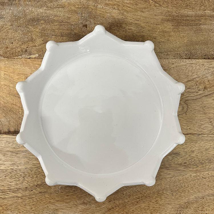 Photoframesandart Ceramic Crown Tray | White
