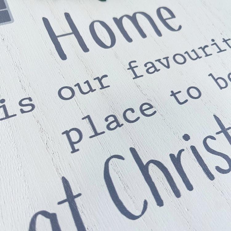 Photoframesandart Christmas House Plaque | Wooden