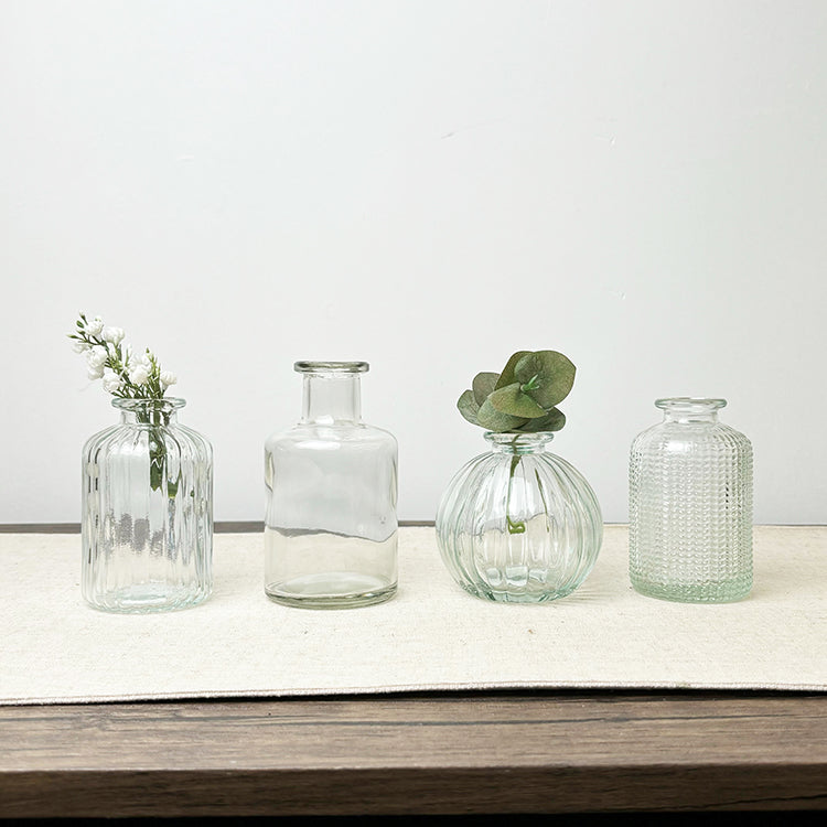 photoframesandart Clear Bud Vases | Set of 4