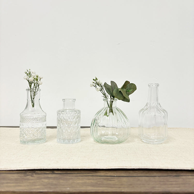 photoframesandart Clear Posy Vases | Set of 4