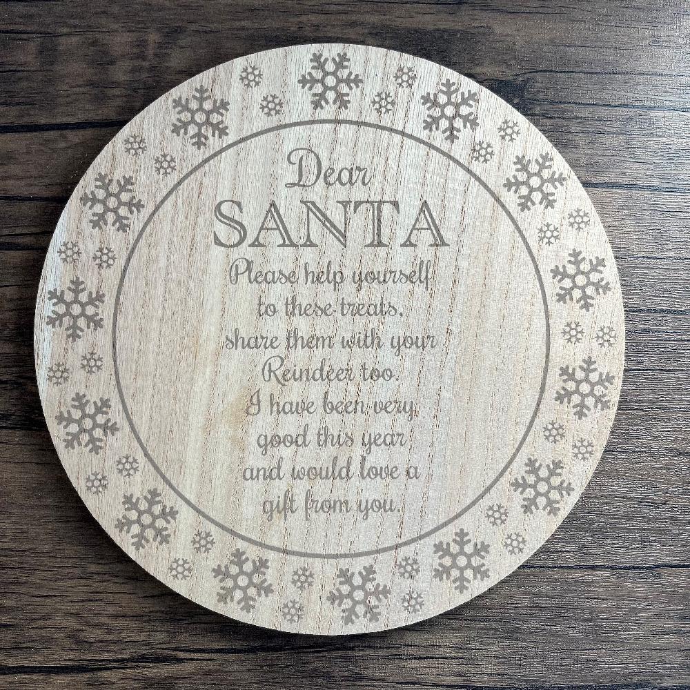 photoframesandart Dear Santa Plate