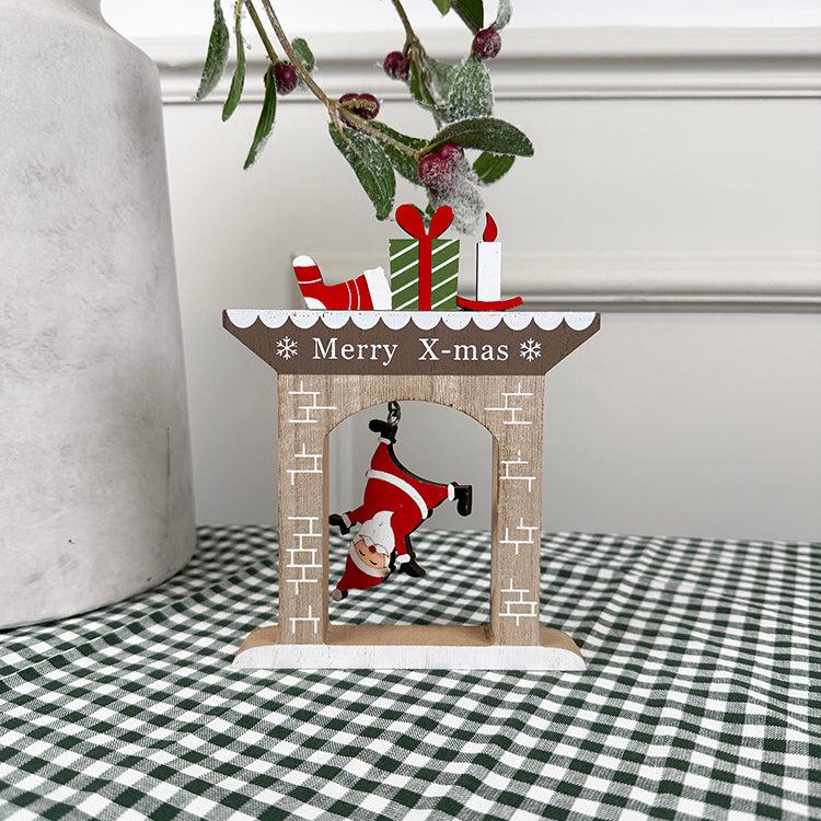 photoframesandart Falling Santa Ornament | Wooden