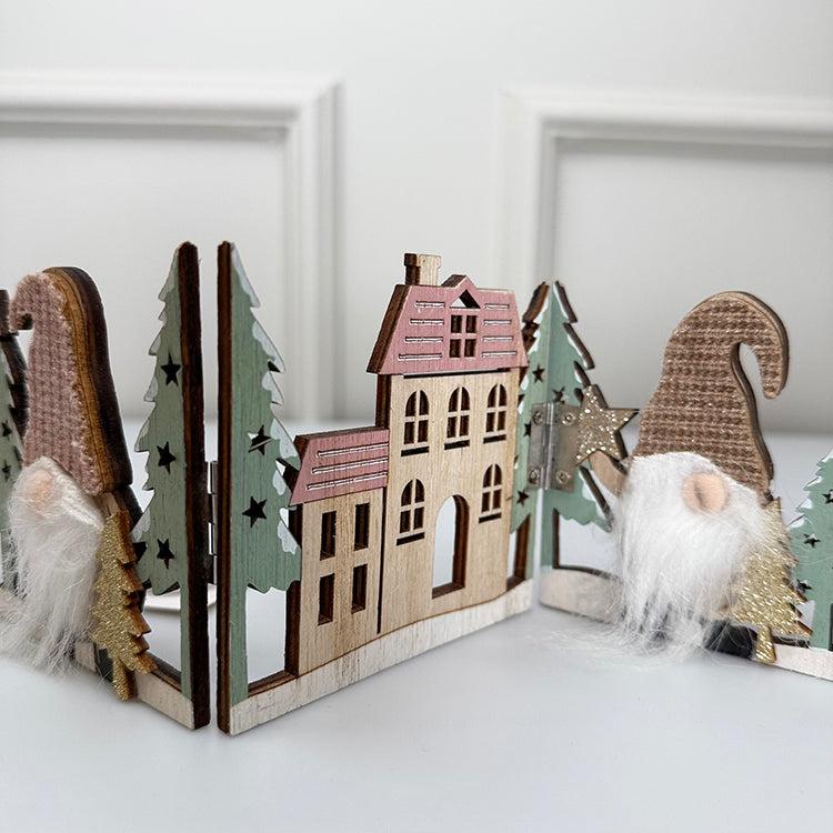 Photoframesandart Foldable Gonk House Scene | Wooden