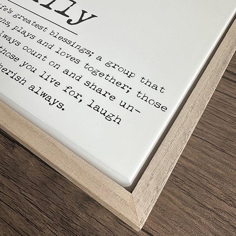 Photoframesandart Framed Tile Quote | Family