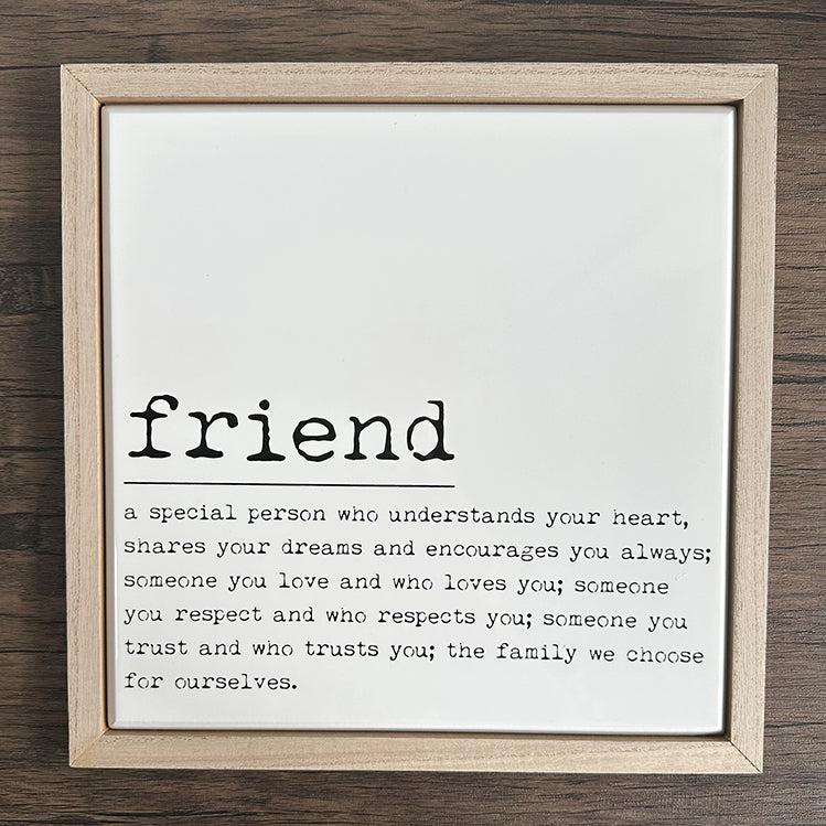 Photoframesandart Framed Tile Quote | Friend