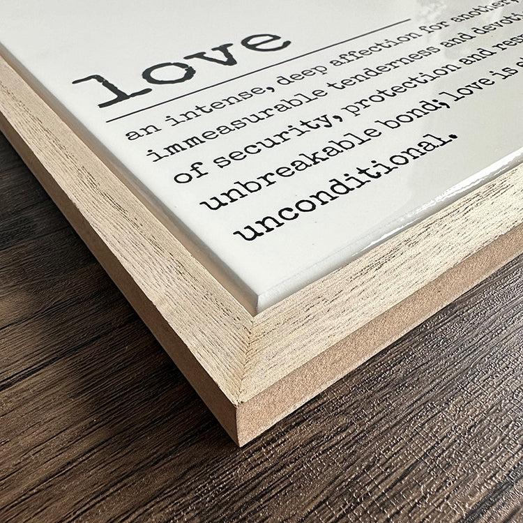 Photoframesandart Framed Tile Quote | Love
