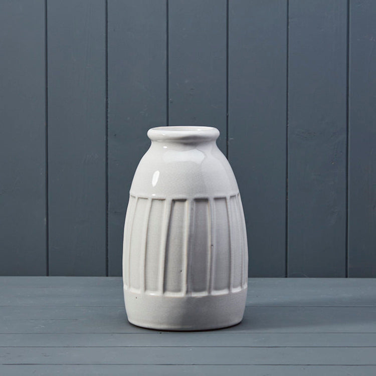 photoframesandart Glazed White Vase | Ceramic